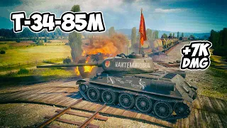 T-34-85M - 6 Frags 7K Damage - Main caliber! - World Of Tanks