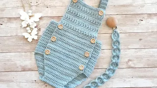 Pelele o ranita a crochet muy fácil. #pelele #crochet #ganchillo #mameluco #baby #crochetpattern