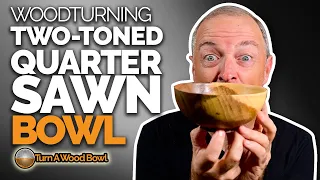 Woodturned Bowl – Two-Toned Quarter-Sawn