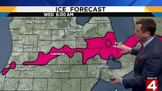 Freezing rain threat Tuesday evening in Metro Detroit