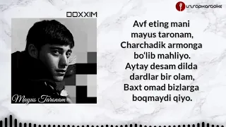 Doxxim- Mayus Taronam (Karaoke) #uzrap #karaoke #text #doxxim