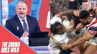 Parramatta Eels NRL rugby league player Junior Paulo gets hit in huge tackle by Rooster | CGW