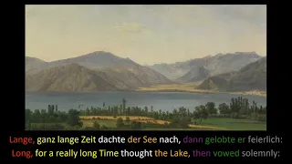 Learn German with Picture Descriptions (Lake Fucino and the Abruzzi Mountains - Joseph Bidauld)