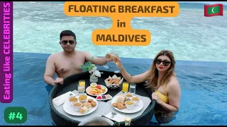FLOATING BREAKFAST in MALDIVES || WATERVILLA Hard Rock Resort #maldives #maldivesvlog #indianvlog
