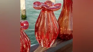 Fashion 60's Vases - Red - Original Murano Glass