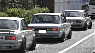 【旧車多め！！】大黒PAに続々と集まる走り屋やシャコタン、クラシックカーや旧車のエンジンサウンド・加速サウンド