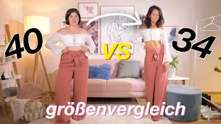 4 Looks Größe 40 vs Größe 34 Vergleich mit JackieLina #kleinundkurvig