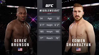UFC Vegas 5: Derek Brunson vs. Edmen Shahbazyan [Full Fight Simulation]