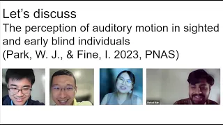 Ep 75: Let's discuss a paper soon after reading it! The perception of auditory motion in early blind