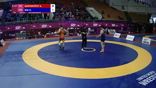 Акжол Махмудов(КР) vs Ким Хен У (Кор) Чемпионат Азии, Апрель 2022