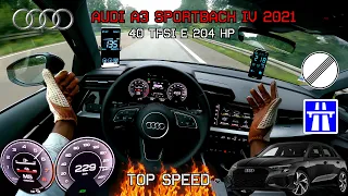 Audi A3 40 TFSI e POV TOP SPEED German Autobahn NO LIMIT