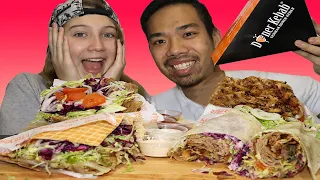 GERMAN DONER KEBAB MUKBANG - CHICKEN & BEEF DONER KEBAB, DONER DURUM WRAP,  DONER BOX WITH FRIES!