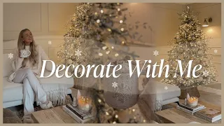 DECORATING MY CHRISTMAS TREE | neutral tones, cream, gold & champagne 2023 🌟