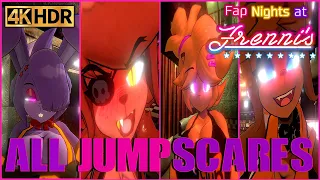 All Jumpscares Part 2 In 4k | Fap Nights At Frenni's Night Club Gameplay