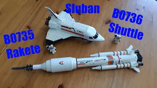 Sluban B0735 Rakete und B0736 Shuttle Unboxing + Aufbau + Fazit