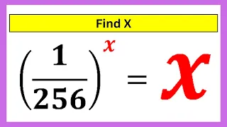 🔴Nice Exponent Math Simplification | Find the Value Of X