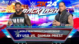 Jey Uso Vs Damien Priest - WWE 2K24 Backlash Preview