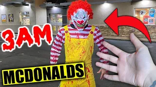 DO NOT GO TO MCDONALDS AT 3AM CHALLENGE!! (*RONALD MCDONALD ATTACKED US*)