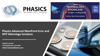 Phasics Advanced Wavefront Error and MTF Metrology Solutions