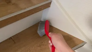 ASMR Household Cleaning - brushing & sweeping the stairs with bristle brush | No Talking