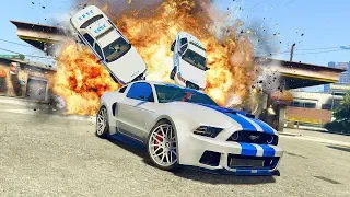 ПОГОНЯ ЗА ЛЕГЕНДАРНЫМ SHELBY GT500 ИЗ NEED FOR SPEED. Полицейские погони в гта 5 онлайн