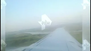 Видео падения самолета в Жуковском от лица пассажира