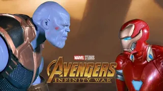 Thanos VS Iron Man Infinity War stop motion recreation