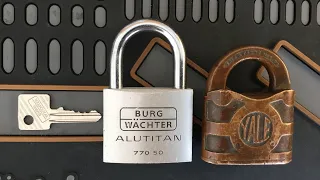 (098) BURG WÄCHTER 770 50 & Old YALE Padlock? #QuickPickThursday