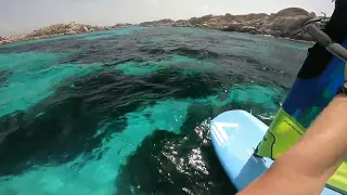 Windfoil raid in south east Corsica