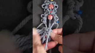 Make easy flower knot keychain. #shorts #shortvideo #short #viral#viralvideo #viralshorts #macrame