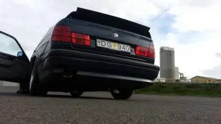 e34 535i with 3" custom exhaust and headers.