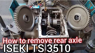 How to remove rear axle of ISEKI TS 3510