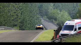 Nurburgring Jump Compilation How to wreck $10,000,000+ Super Cars | Assetto Corsa