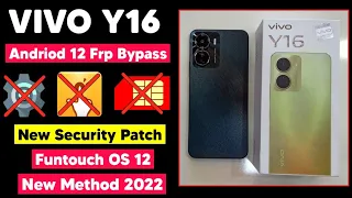 Vivo Y16 (V2204) Frp Bypass | Y16 Android 12 Google Account Remove New Solution 2022