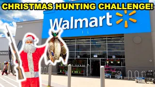 WALMART Christmas Tree BLIND Hunting CHALLENGE!!! (Catch Clean Cook)