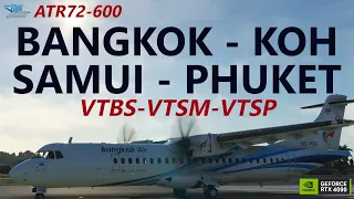 MSFS | ATR72-600 - Bangkok to Koh Samui to Phuket on VATSIM! [RTX4090]