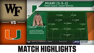 Wake Forest vs. Miami ACC Women's Soccer Highlights (2023)