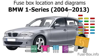 Fuse box location and diagrams: BMW 1-Series (2004–2013)