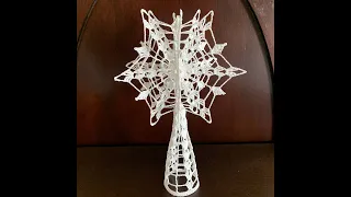 Ёлочная верхушка - снежинка. 3D Snowflake Tree Topper.