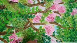 배롱나무🌿파스텔그림