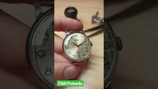 VINTAGE Men's Wristwatch ZIM POBEDA Mechanical Watch 2602 SOVIET/USSR
