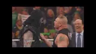 The Undertaker returns to challenge Brock Lesnar: Raw, Feb. 24,2014 [Full segment]