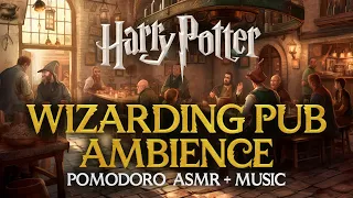 2h Pomodoro Session in The Leaky Cauldron ✏️🍺 Harry Potter Study, Hogwarts ASMR Ambient Sounds Timer