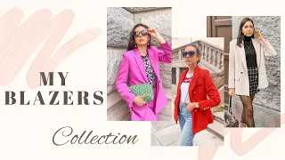 LA MIA COLLEZIONE DI BLAZERS (INDOSSATI)!! | ZARA, MAX MARA, FALCONERI...