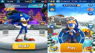 Pirate Sonic vs Sonic - Sonic Dash All Characters Unlocked | New Update Winter Battle