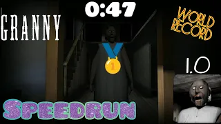 Granny - V 1.0, [Former] World record(0:47), speedrun