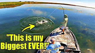 Catching My BIGGEST BASS EVER on the LEAST LIKELY Bait!! (Unreal)