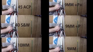 CALIBER RECOIL SHOOTING COMPARISON BETWEEN 10MM 9MM 45 ACP 40 CAL GLOCKS