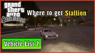 Where to get Stallion | GTA San Andreas Definitive Edition