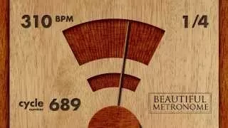 310 BPM 1/4 Wood Metronome HD